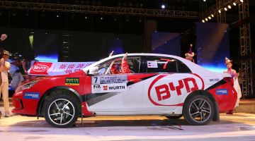 BYD on the start ramp, Rally China 2016